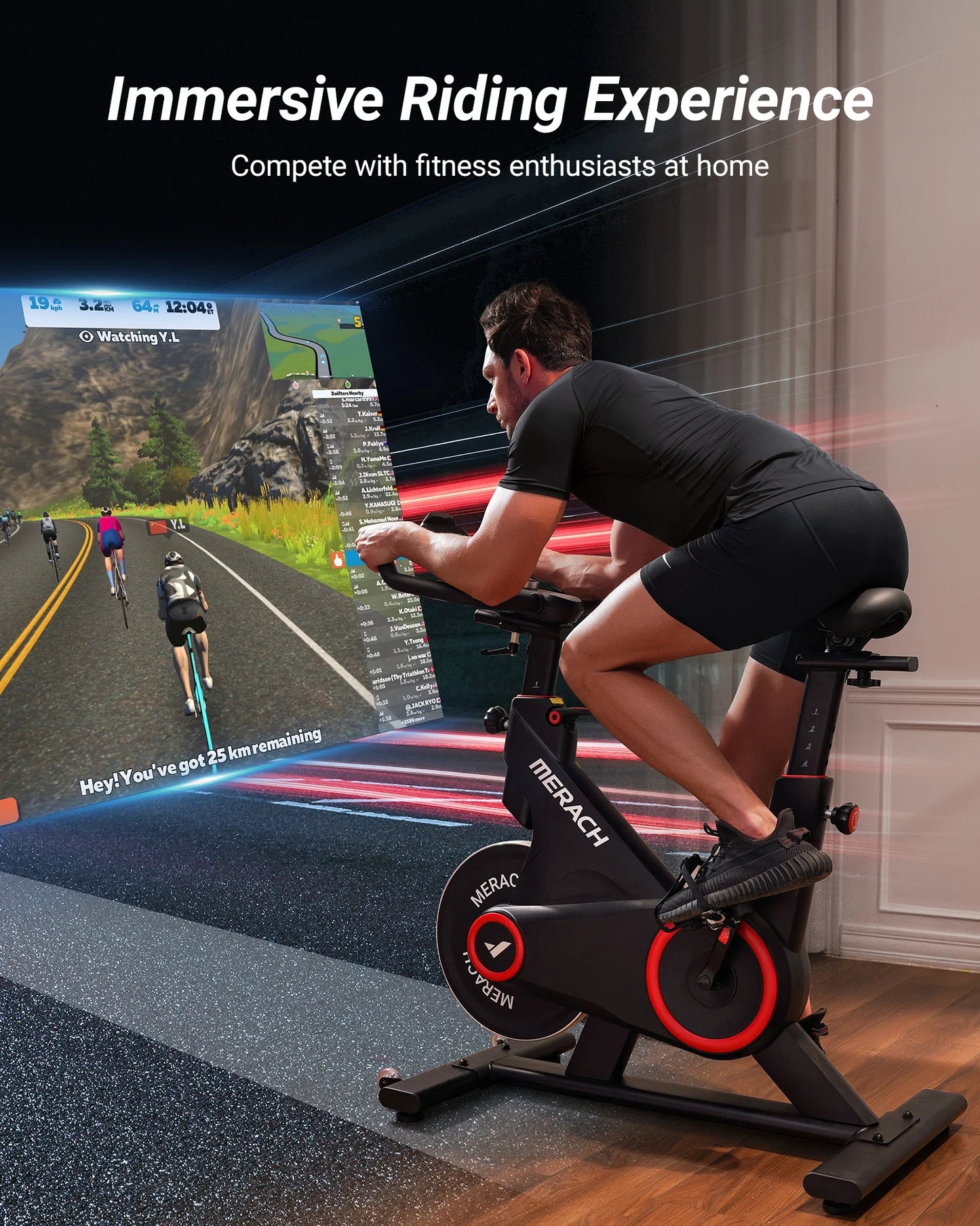 Exercise Bike with 350Lbs Weight Capacity, Indoor Cycling Bicycle Auto Magnetic 16 Levels Resistance for Home Cardio Workout