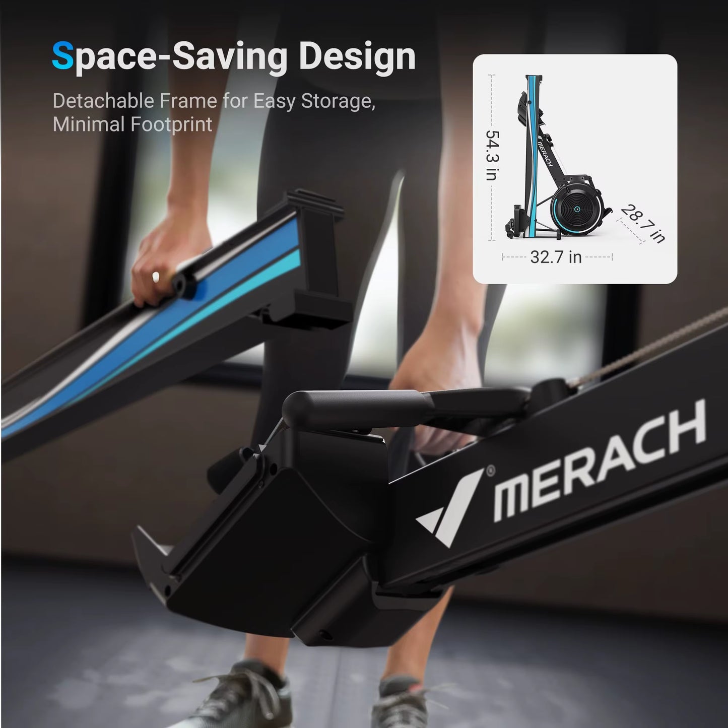 Rowing Machines for Home Adjustable Air Resistance Professional Rowing Machine Ergonomic Comfort Seat Performance Monitor