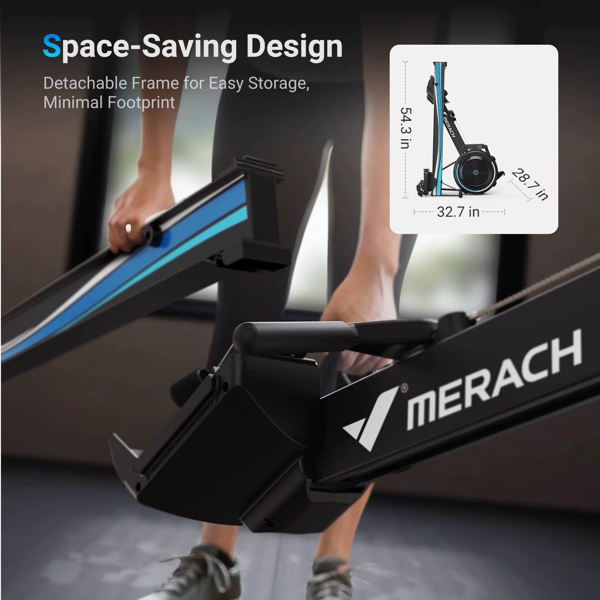 Rowing Machines for Home Adjustable Air Resistance Professional Rowing Machine Ergonomic Comfort Seat Performance Monitor