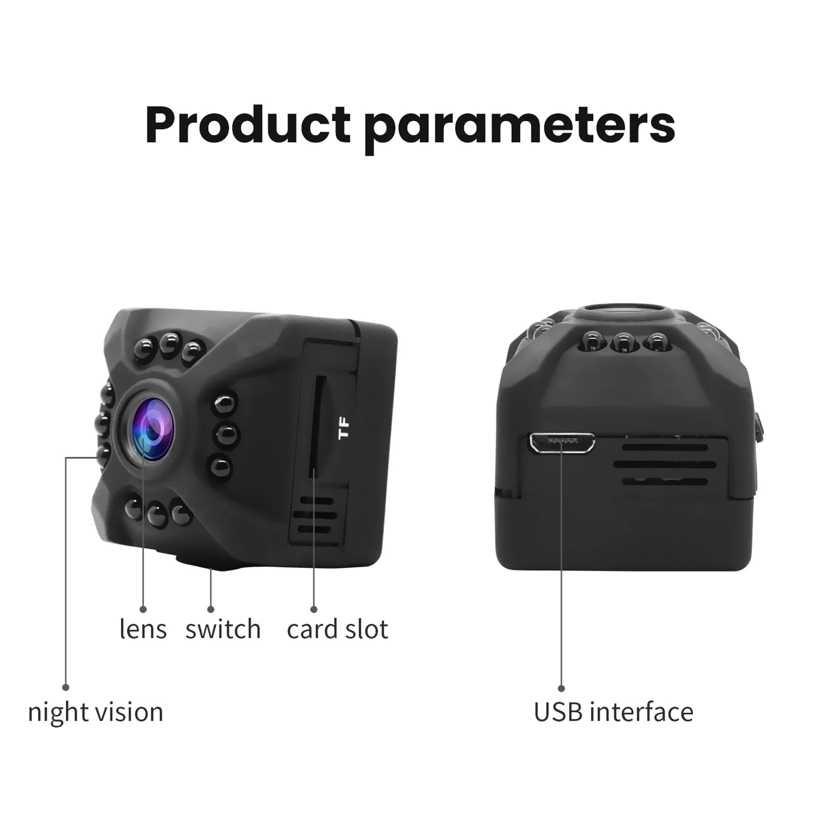 1080P Wireless Home Security Camera Smart Wifi Camera Built-In Battery Supports Night Vision Motion Detection for Home Office with Mounting Bracket
