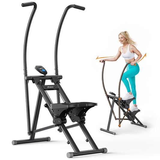 3 in 1 Stepper Climber Elliptical with Handles, Adjustable Incline, Full Body Home Fitness Machine