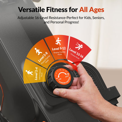 Magnetic Rowing Machine for Home 16-Level Resistance, Foldable, Bluetooth App Sync, Quiet Workout Cardio & Full-Body Training