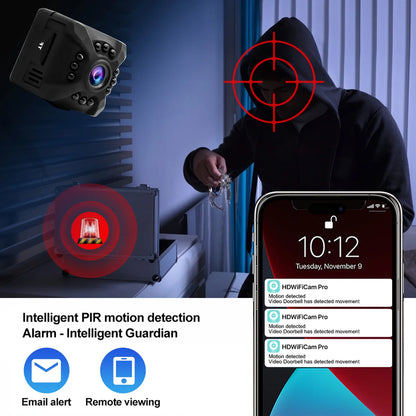 1080P Wireless Home Security Camera Smart Wifi Camera Built-In Battery Supports Night Vision Motion Detection for Home Office with Mounting Bracket