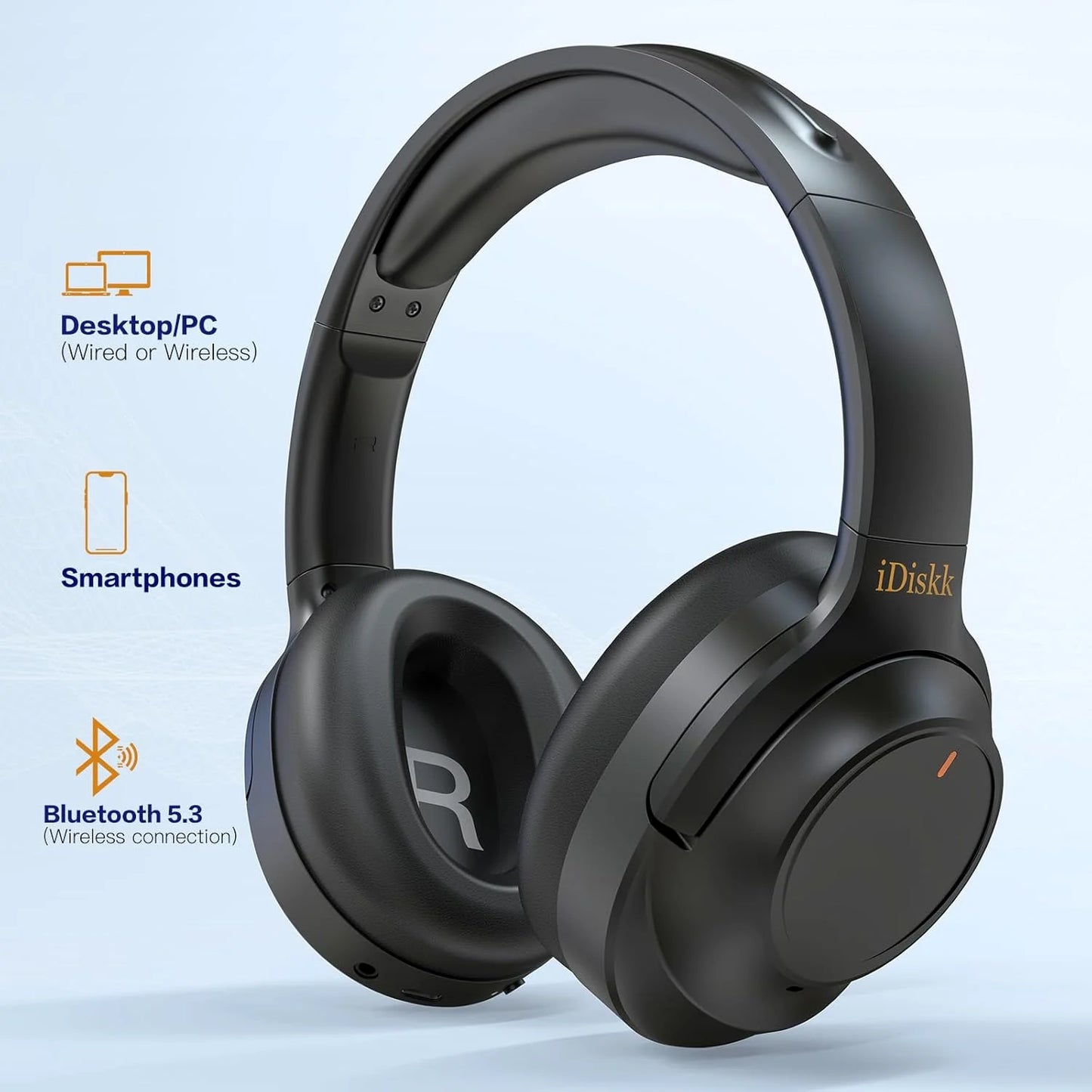 Noise Cancelling Headphones with Deep Bass for Gift，Trips，Commuting Black,E11A Hybrid Active