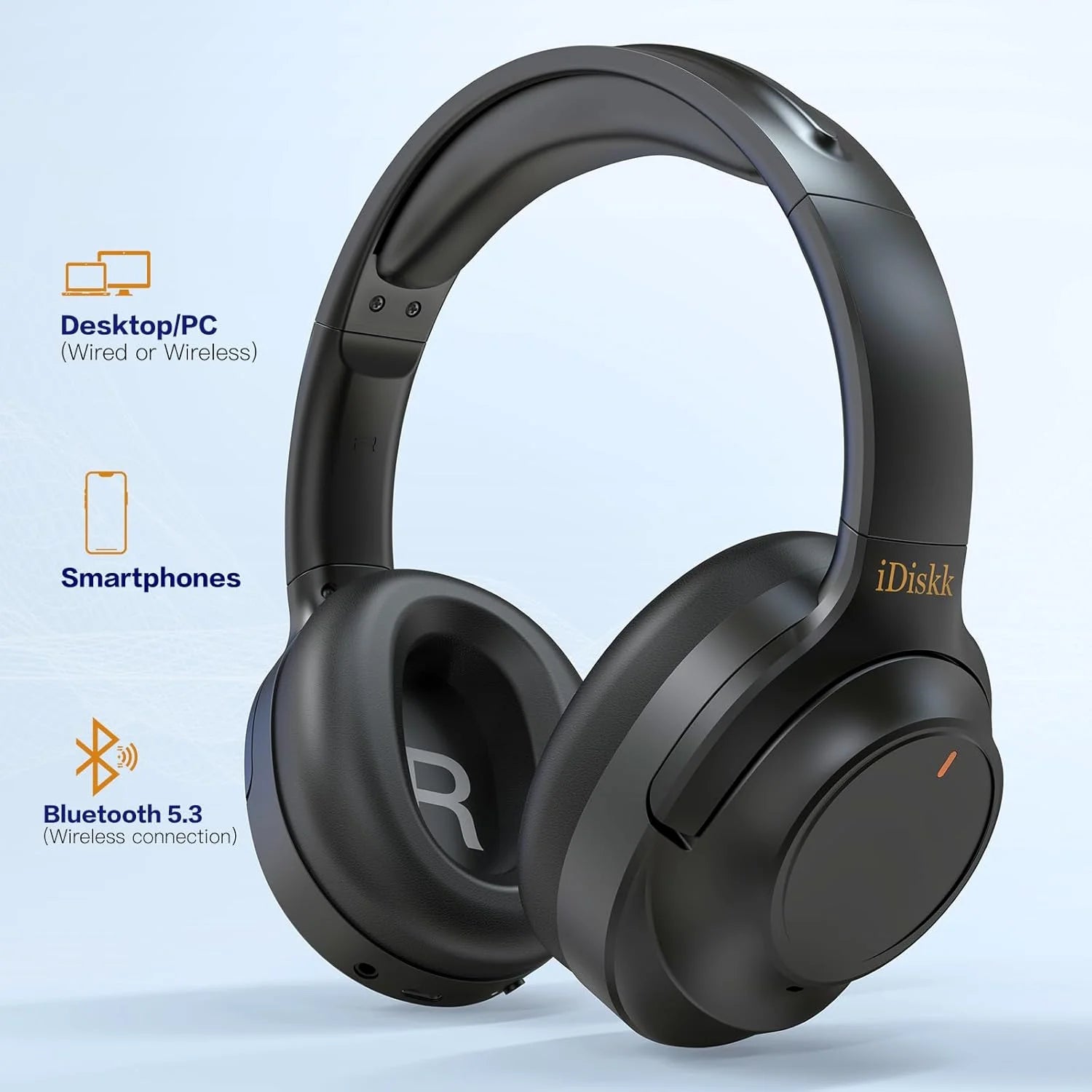 Noise Cancelling Headphones with Deep Bass for Gift，Trips，Commuting Black,E11A Hybrid Active