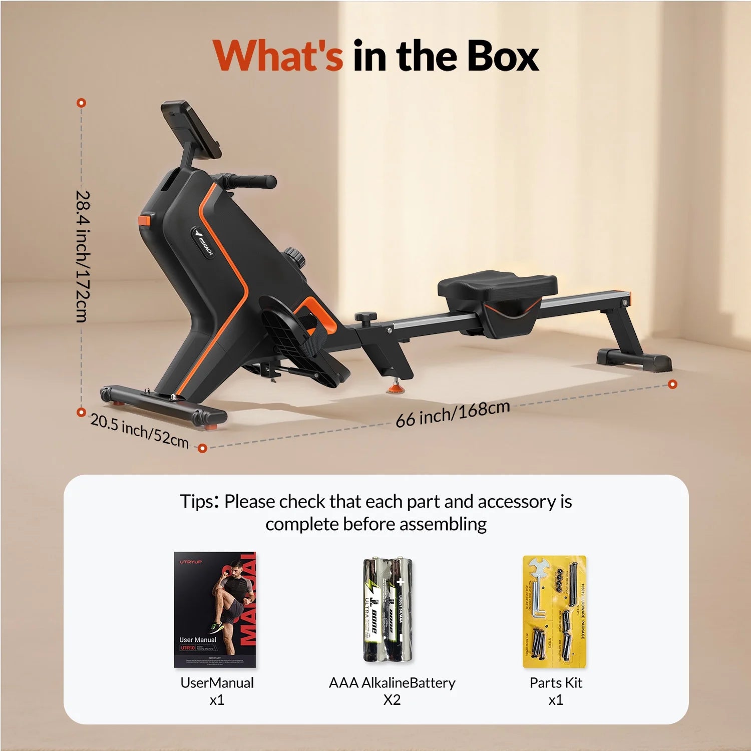 Magnetic Rowing Machine for Home 16-Level Resistance, Foldable, Bluetooth App Sync, Quiet Workout Cardio & Full-Body Training
