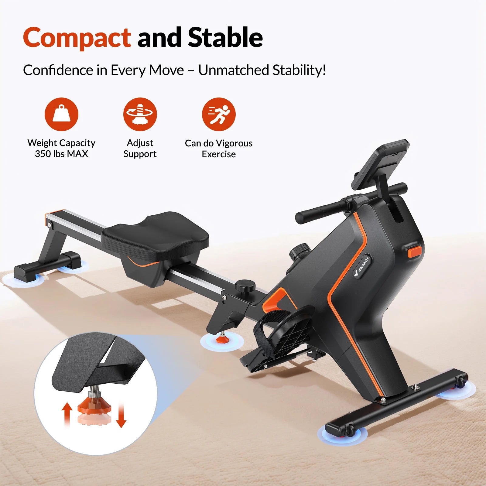 Magnetic Rowing Machine for Home 16-Level Resistance, Foldable, Bluetooth App Sync, Quiet Workout Cardio & Full-Body Training