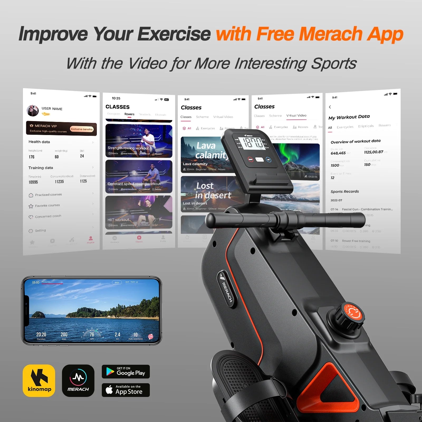 Magnetic Rowing Machine for Home 16-Level Resistance, Foldable, Bluetooth App Sync, Quiet Workout Cardio & Full-Body Training