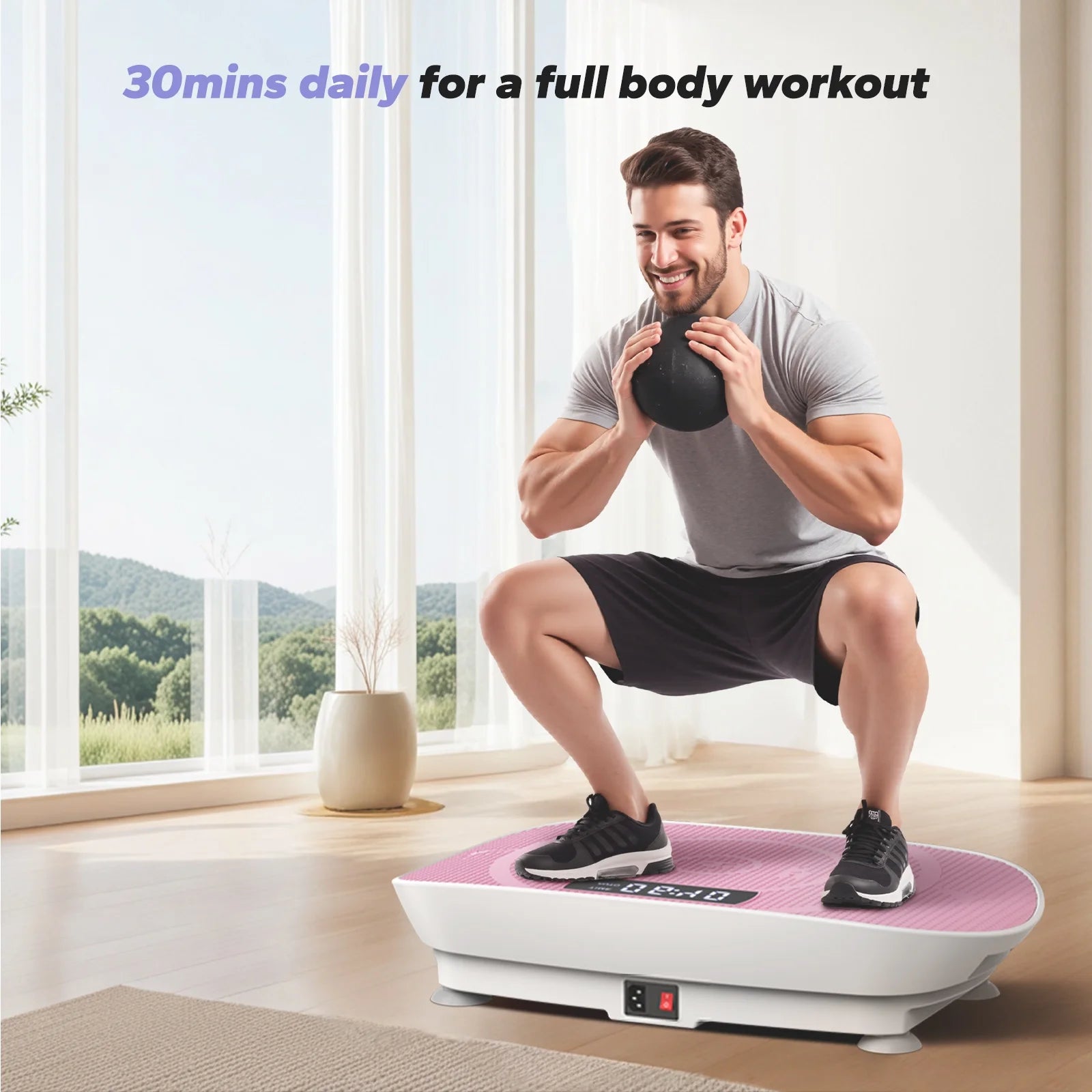 Vibrating Muscle Toner, Toning Machine, 300Lbs Capacity, Home Workout Equipment