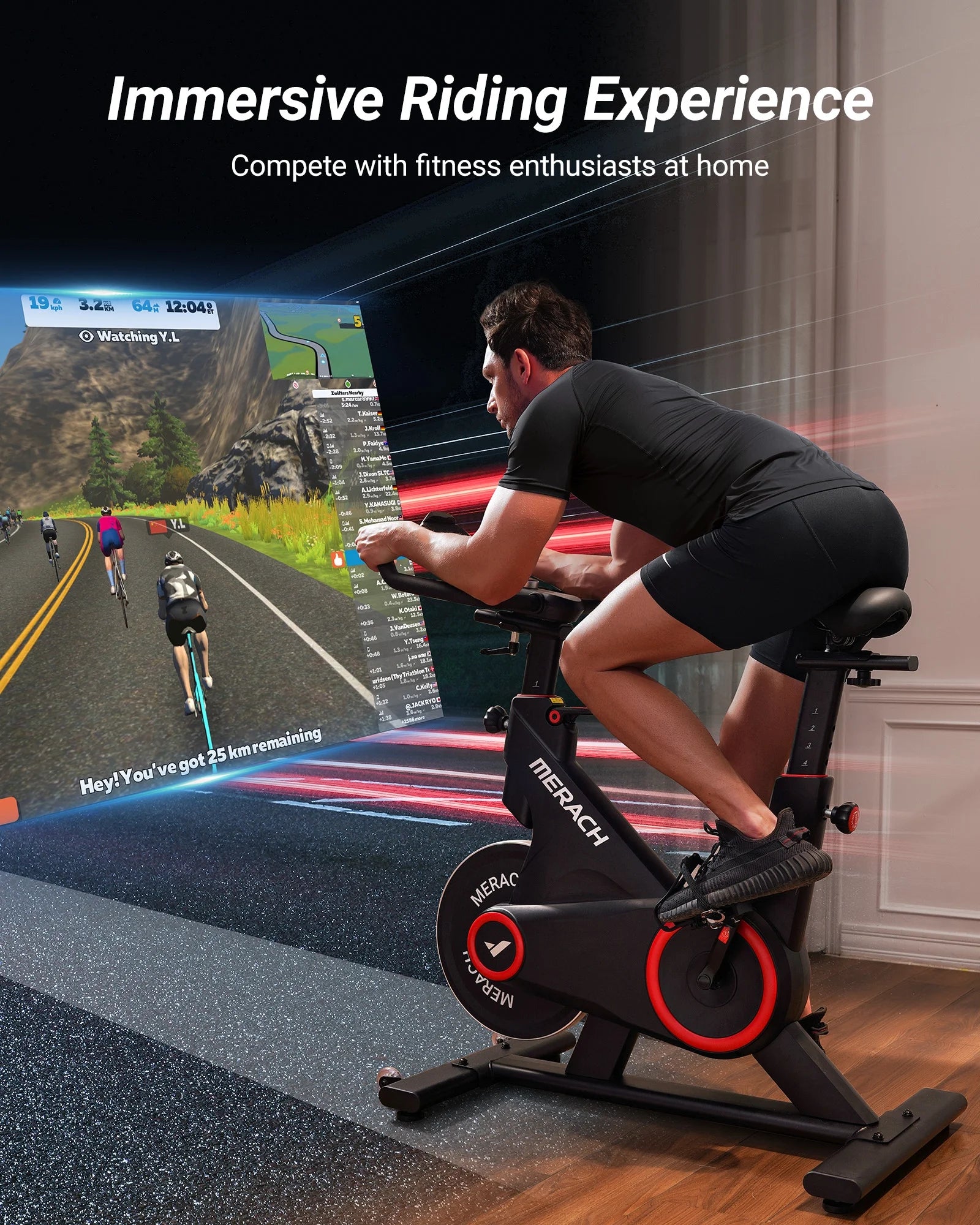 Exercise Bike with 350Lbs Weight Capacity, Indoor Cycling Bicycle Auto Magnetic 16 Levels Resistance for Home Cardio Workout